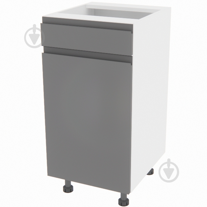 Тумба нижняя Влада ( Н 40 ДШ FAVORIT левая) графит/белый - фото 1