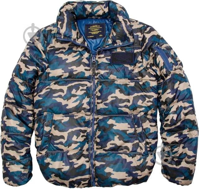 Куртка мужская демисезонная Alpha Industries ICE VAPOR Blue Arctic Camo AL-IND-IV-BLAC р.M голубая - фото 1
