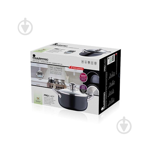 Каструля з кришкою MasterPro 2.5 л BGMP-7935 Prochef - фото 2