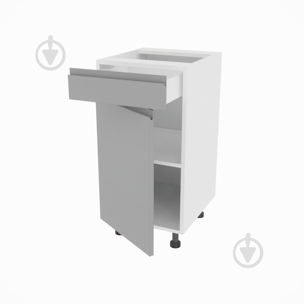 Тумба нижняя Влада ( Н 40 ДШ FAVORIT левая) серый бархат/белый - фото 2 Тумба нижняя Влада ( Н 40 ДШ FAVORIT левая) серый бархат/белый - фото 2