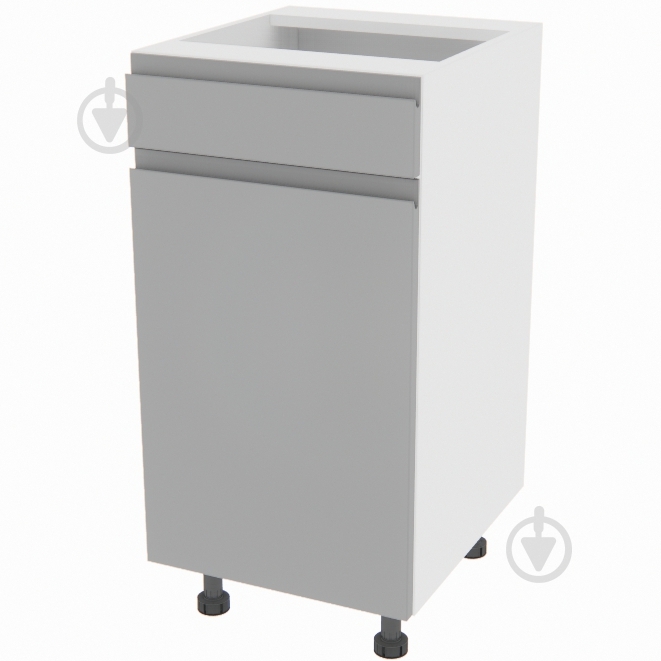 Тумба нижняя Влада ( Н 40 ДШ FAVORIT левая) серый бархат/белый - фото 1 Тумба нижняя Влада ( Н 40 ДШ FAVORIT левая) серый бархат/белый - фото 1