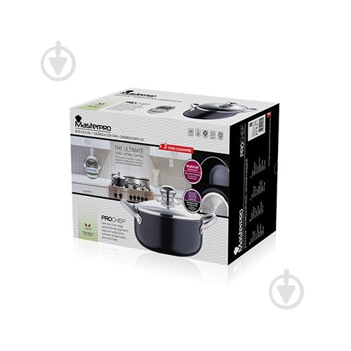 Каструля з кришкою MasterPro 4.3 л BGMP-7936 Prochef - фото 2