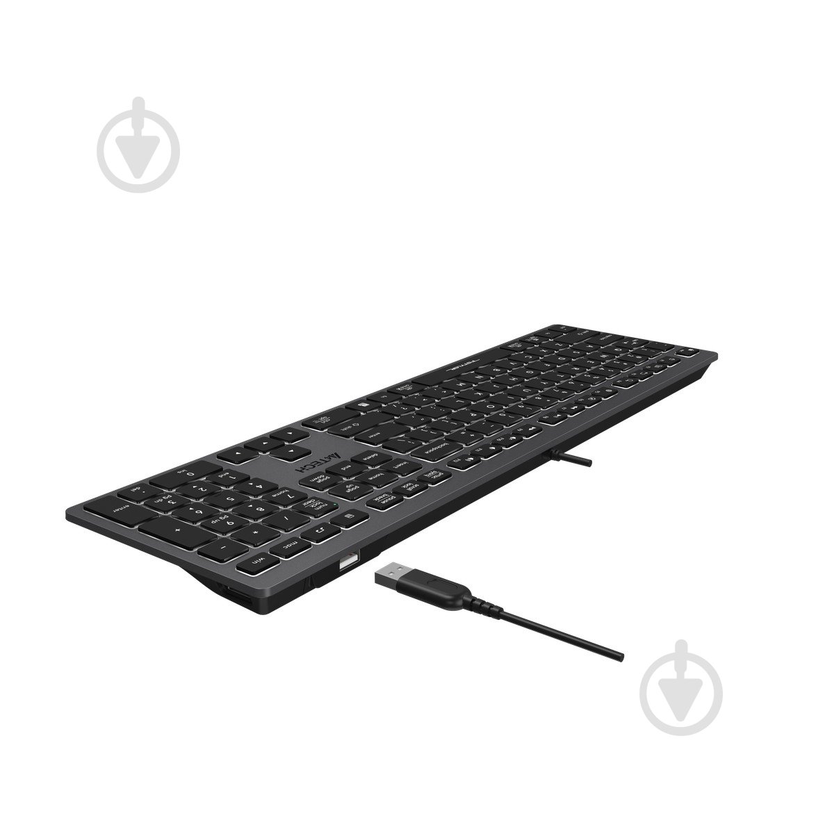 Клавиатура A4Tech (FX60H USB (Grey) White backlit) с ножничными переключателями Fstyler grey - фото 8