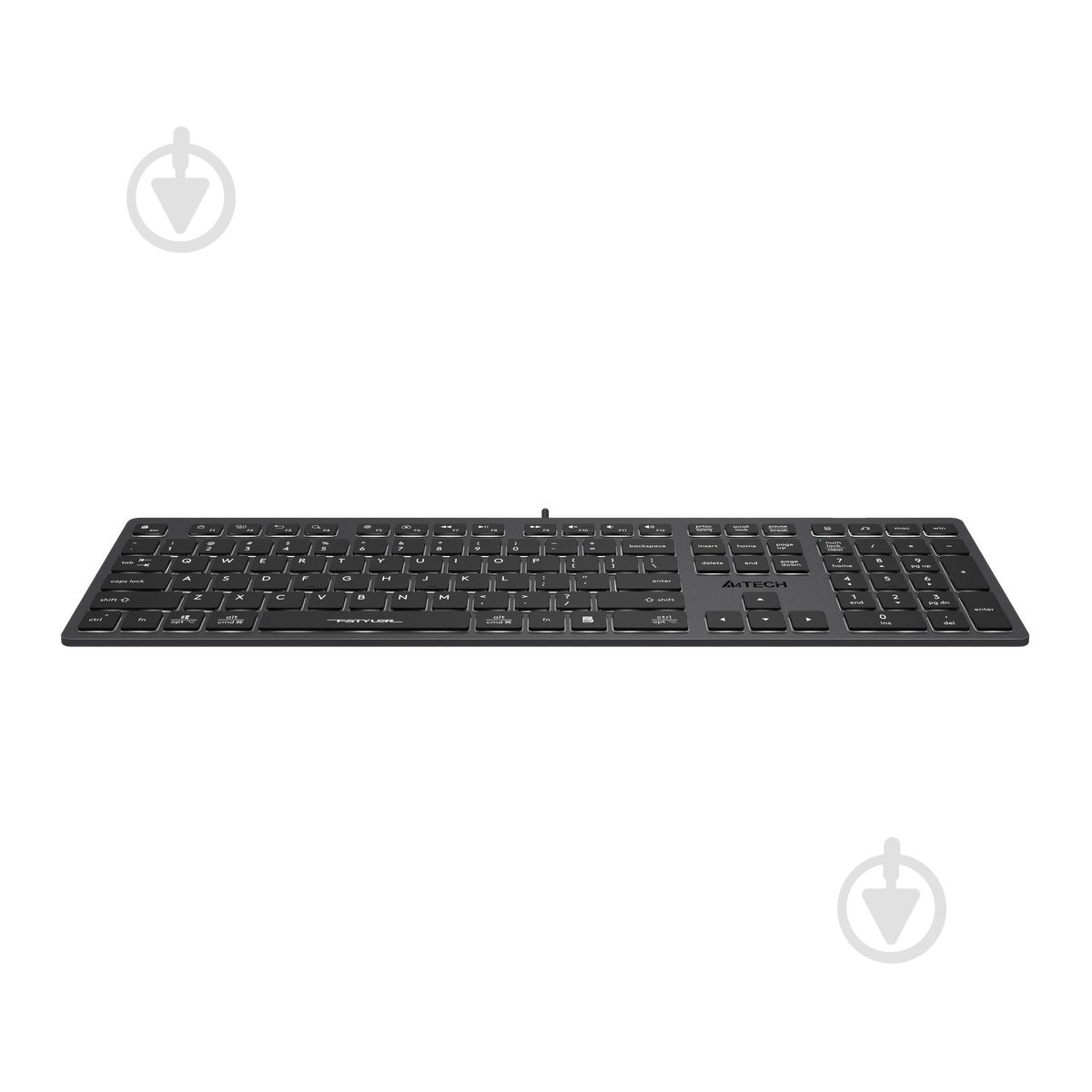 Клавиатура A4Tech (FX60 USB (Grey) White backlit) с ножничными переключателями Fstyler grey - фото 4