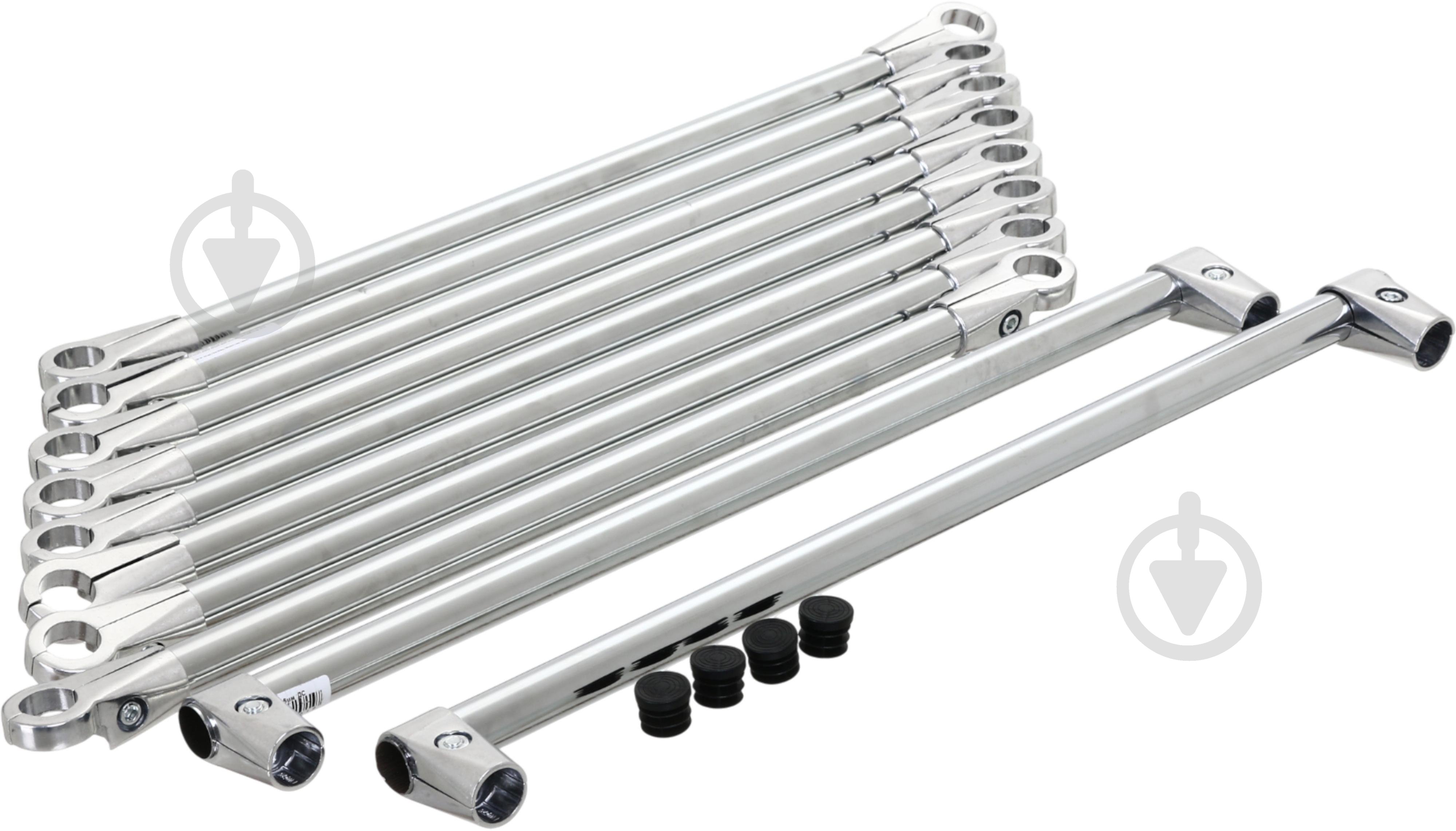 Стеллаж для хранения шин и колес 1500x550x500 мм хром металл - фото 10 Стеллаж для хранения шин и колес 1500x550x500 мм хром металл - фото 10