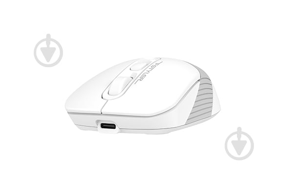 Мышка A4Tech беспроводная бесшумная Fstyler white (FB10CS (Grayish White)) - фото 4