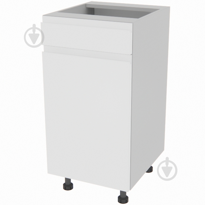 Тумба нижняя Влада ( Н 40 ДШ FAVORIT левая) белый шелк/пепельный - фото 1