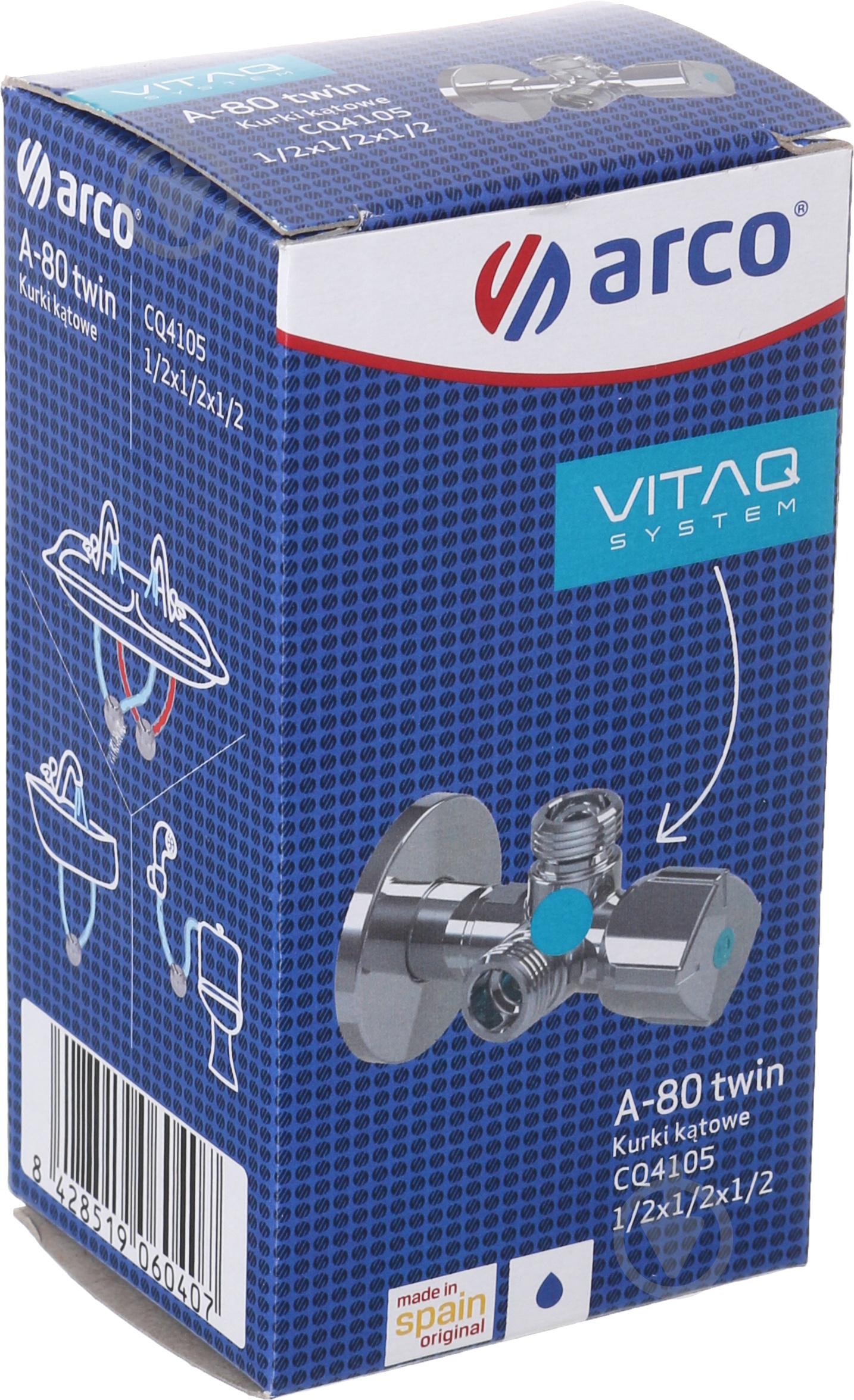 ᐉ Кран шаровой Arco Twin 1/2”Зx/2”Зx1/2”З • Купить в Киеве