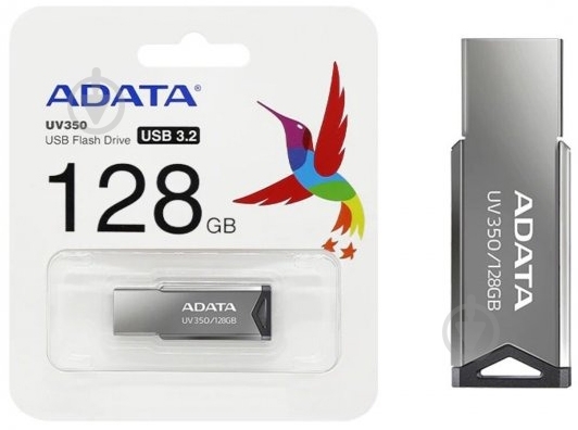 Флеш-память ADATA 128 ГБ USB 3.2 grey (AUV350-128G-RBK) - фото 5