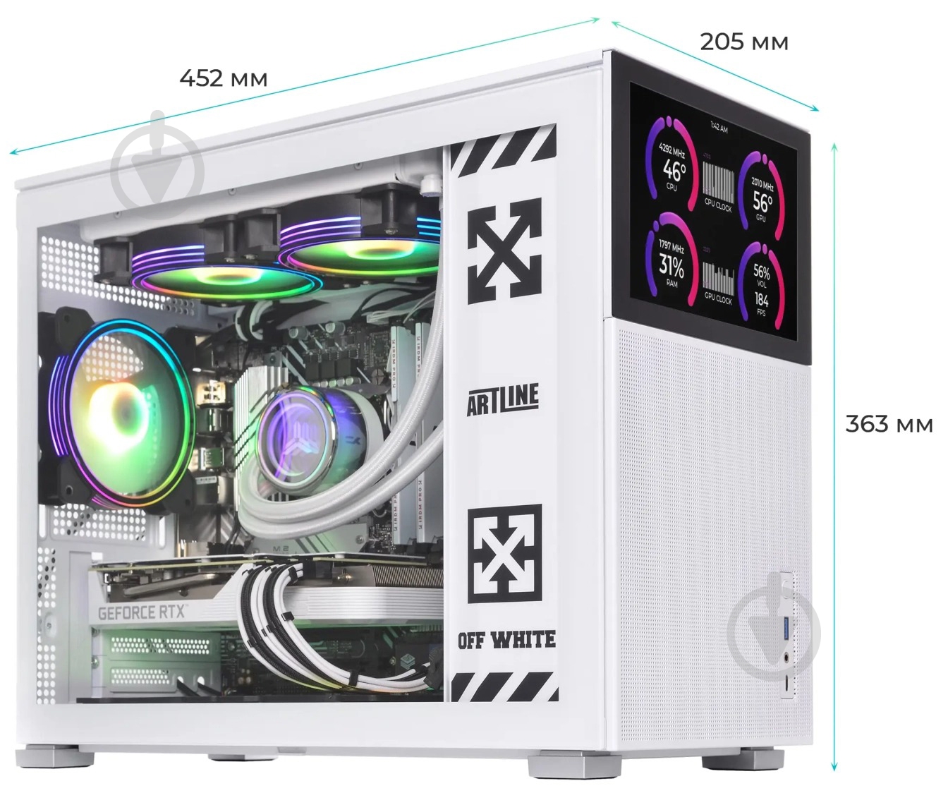 Компьютер Artline Gaming D31WHITE (D31Whitev26) white - фото 8 Компьютер Artline Gaming D31WHITE (D31Whitev26) white - фото 8