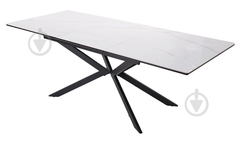 Стол обеденный Prestol Атлас 1600(2200)x900x750мм белый/черный - фото 7