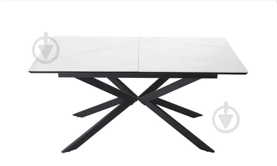 Стол обеденный Prestol Атлас 1600(2200)x900x750мм белый/черный - фото 2