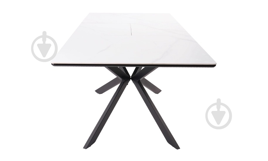 Стол обеденный Prestol Атлас 1600(2200)x900x750мм белый/черный - фото 3