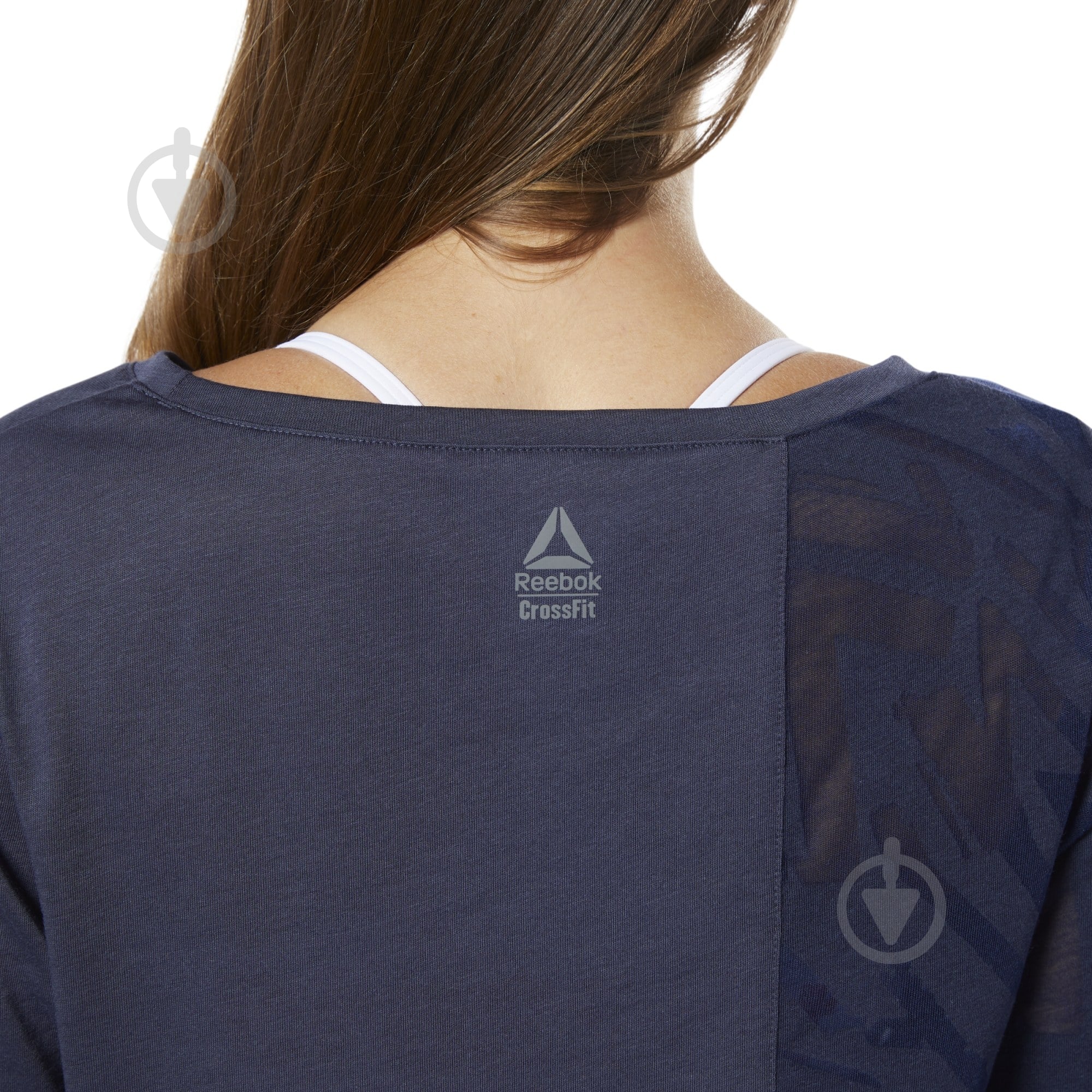 Футболка Reebok RC Burnout LS Tee EC1421 р.S темно-синій - фото 5
