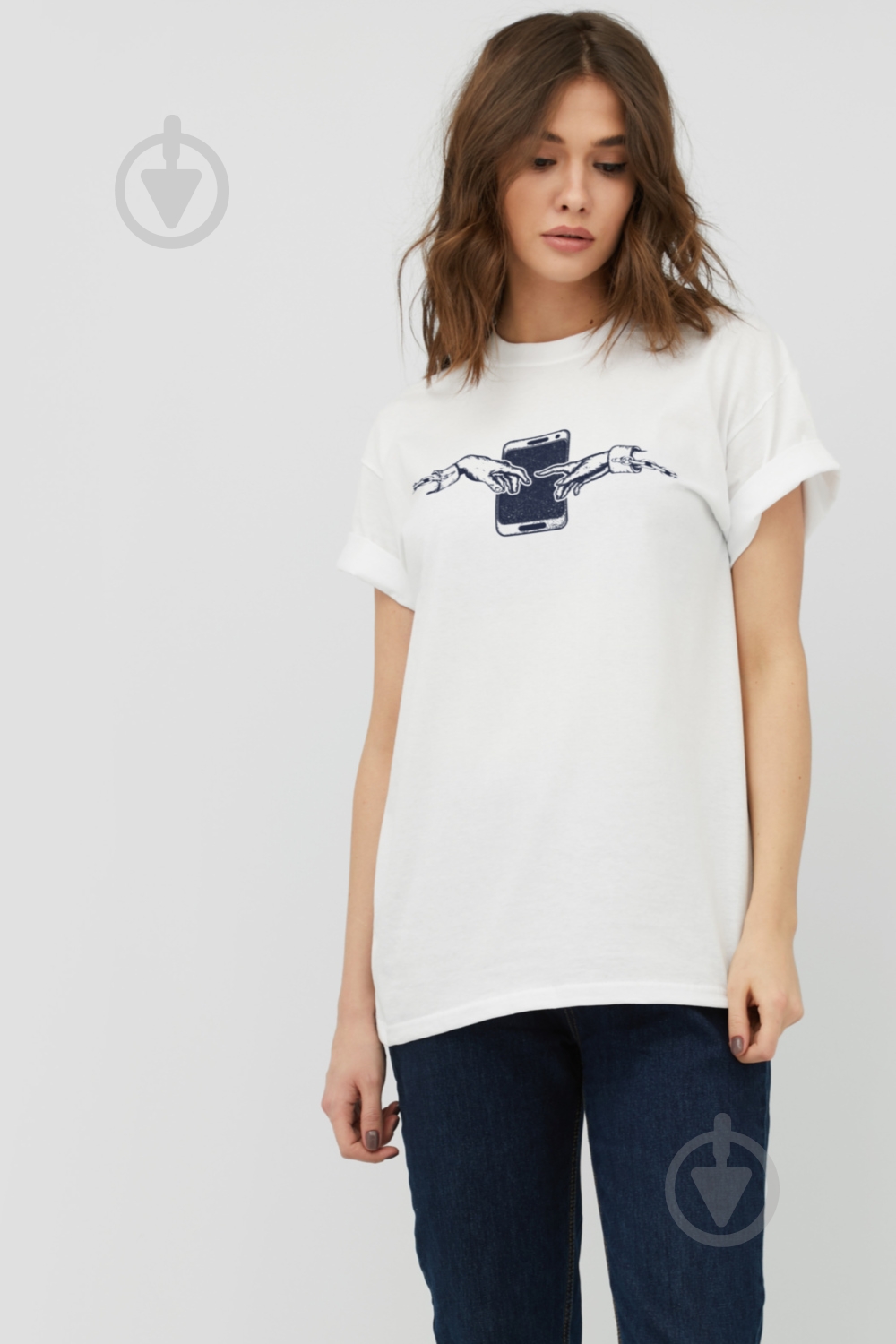 Футболка YAPPI Oversize 3702176 р.S білий - фото 1 Футболка YAPPI Oversize 3702176 р.S білий - фото 1