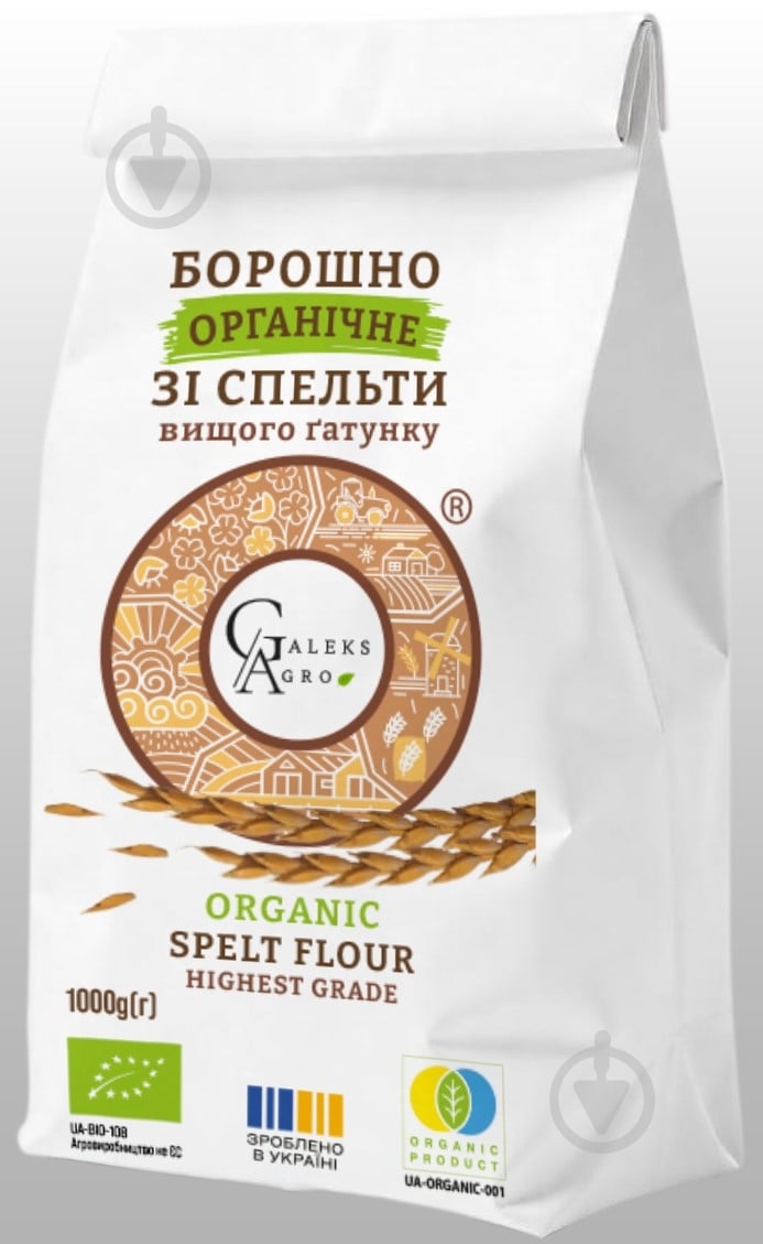 Борошно пшеничне GALEKS-AGRO зі спельти вищого ґатунку органічне 1 кг - фото 1 Борошно пшеничне GALEKS-AGRO зі спельти вищого ґатунку органічне 1 кг - фото 1