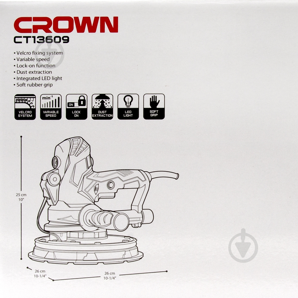 Шліфувальна машина по гіпсокартону Crown CT13609 - фото 5