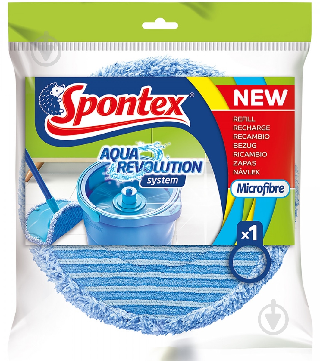 Змінна насадка до швабри SPONTEX Aqua Revolution System 20 см - фото 1 Змінна насадка до швабри SPONTEX Aqua Revolution System 20 см - фото 1