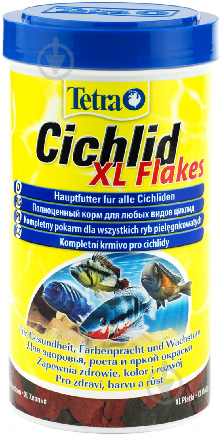 Корм Tetra Cichlid XL Flakes 500 мл (субпродукты растительного происхождения) - фото 1