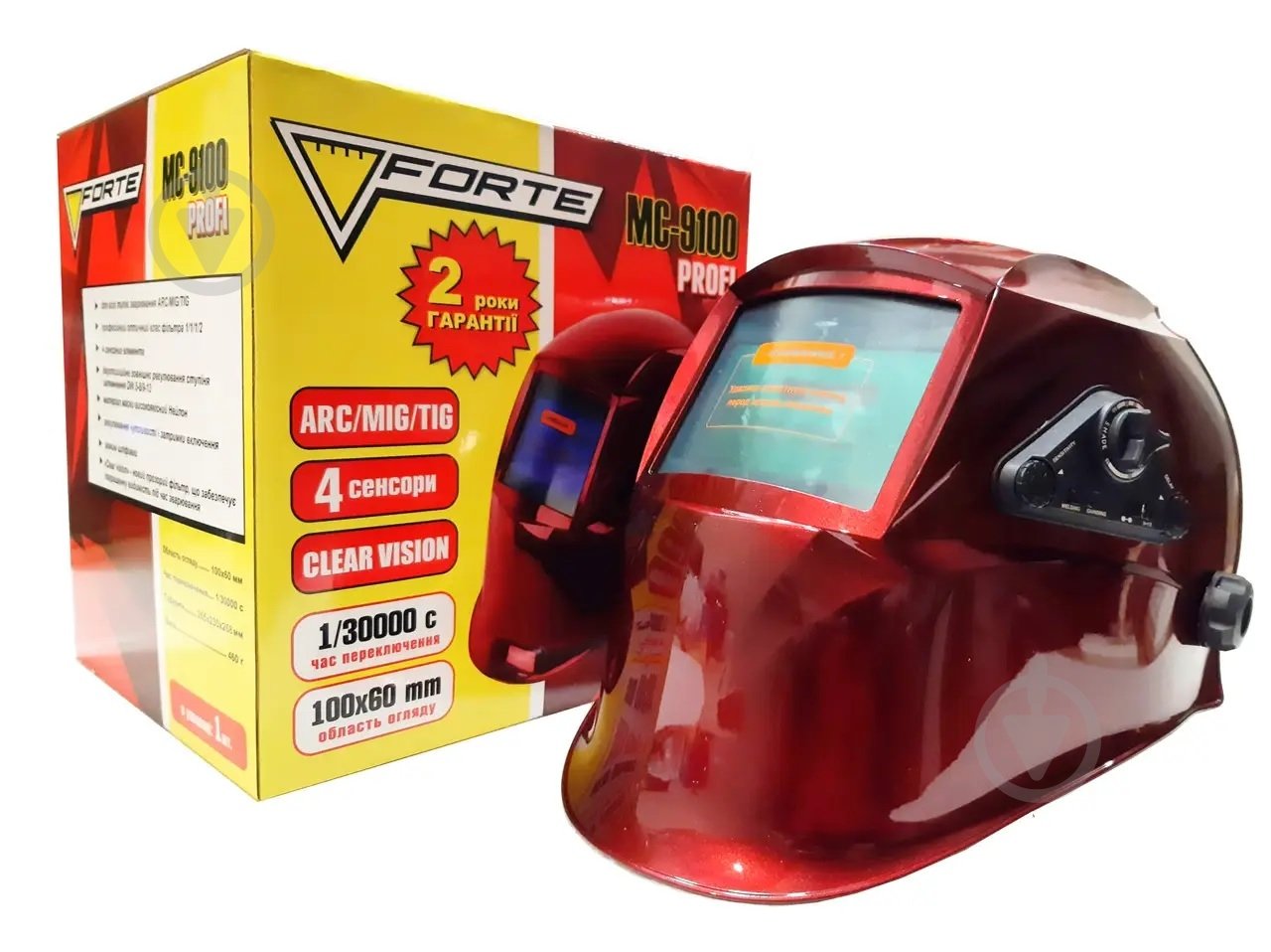 Маска зварювальника Forte Clear vision МС-9100 - фото 1