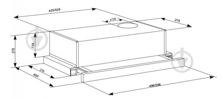 Вытяжка Eleyus Cyclon 470 60 WH - фото 6
