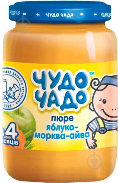 Пюре Чудо-Чадо Яблуко, морква і айва з вітаміном С 170 г 4820016251434 - фото 2 Пюре Чудо-Чадо Яблуко, морква і айва з вітаміном С 170 г 4820016251434 - фото 2