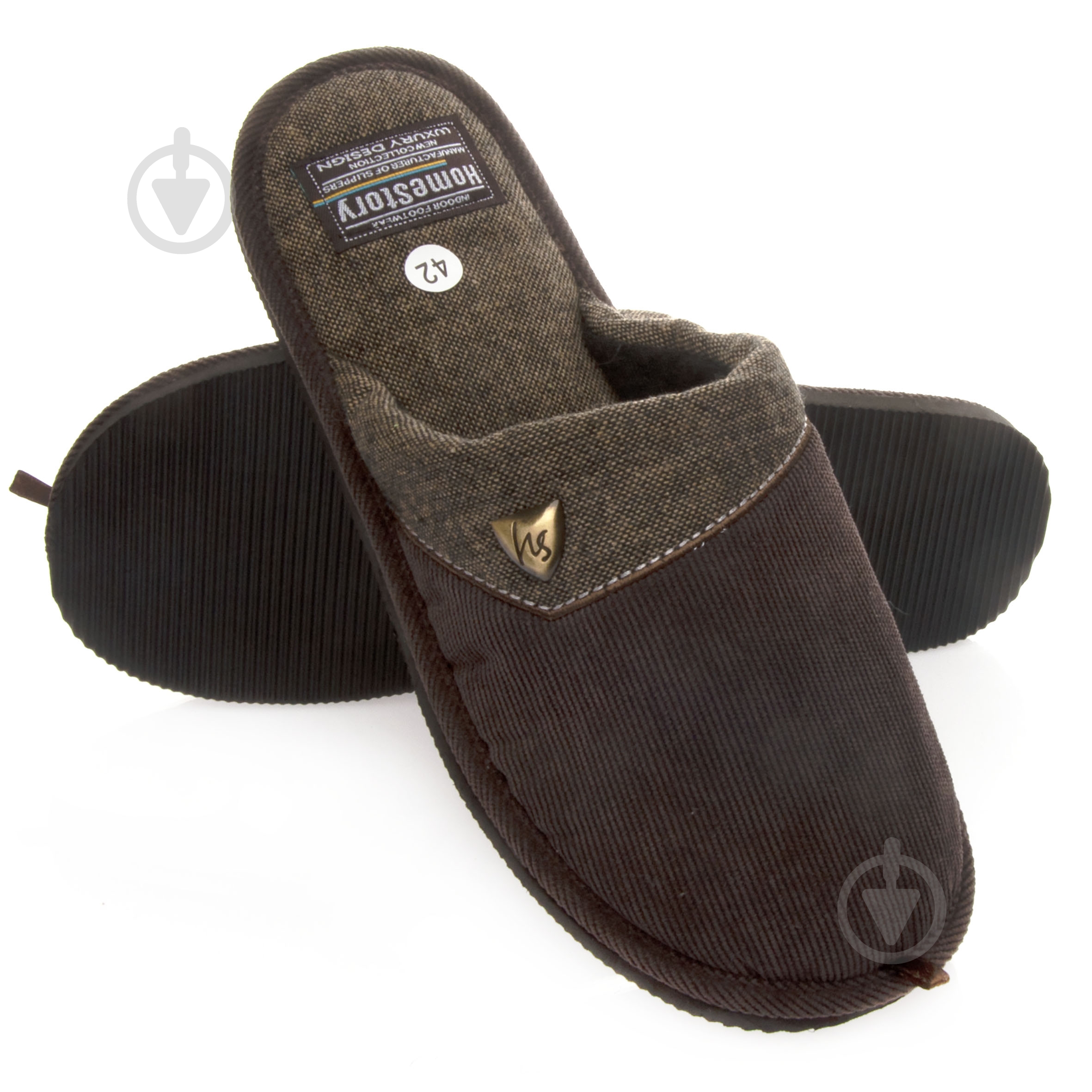 Тапки домашние Home Story 231081-7 р.41 коричневый - фото 1 Тапки домашние Home Story 231081-7 р.41 коричневый - фото 1