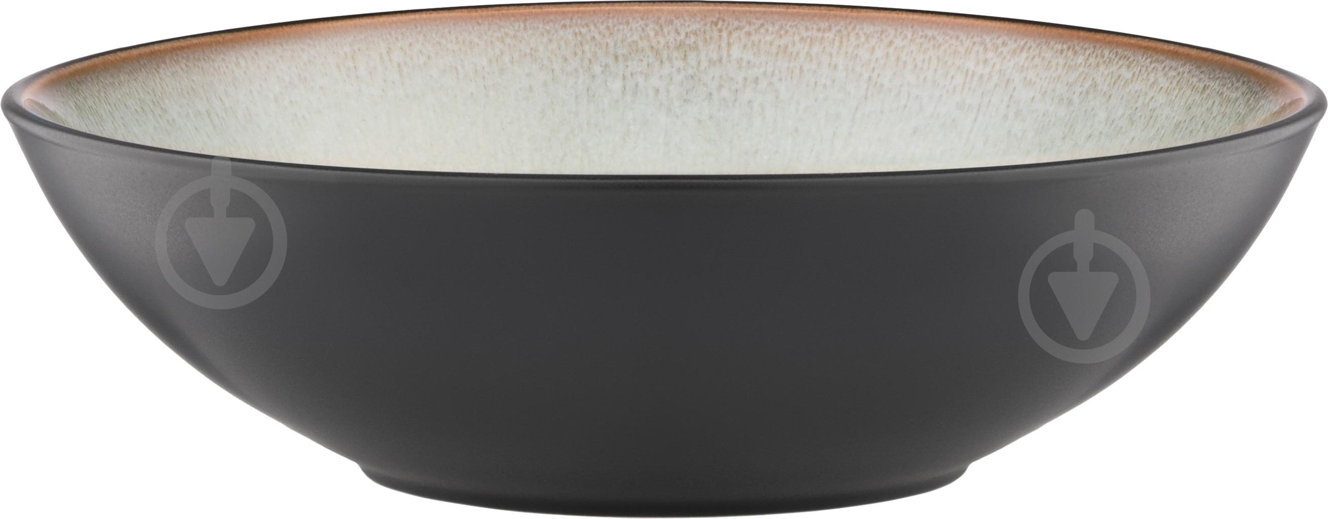 Тарілка супова Ardesto Bolzano 630 мл 18 см чорно-зелена AR2918BM - фото 1