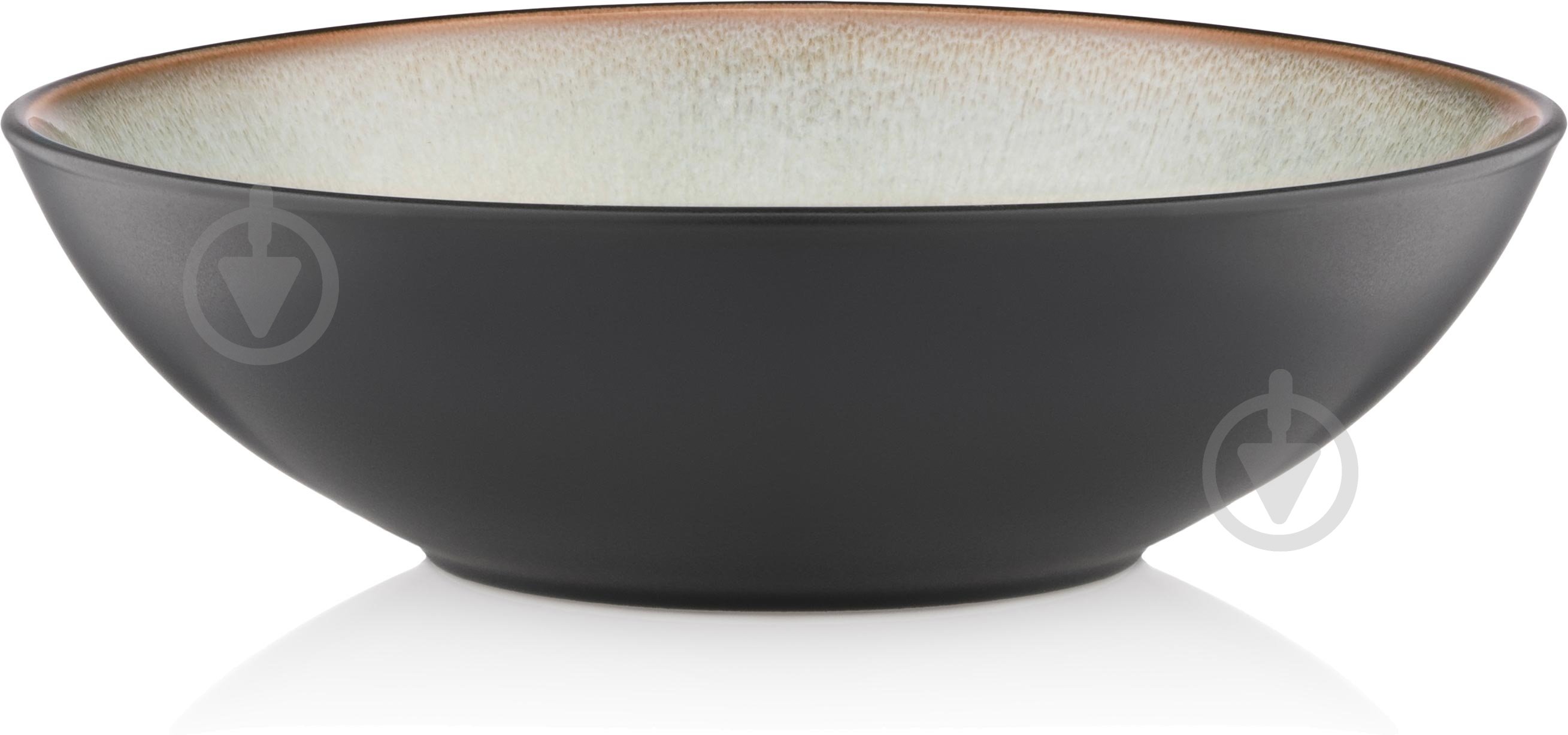 Тарілка супова Ardesto Bolzano 630 мл 18 см чорно-зелена AR2918BM - фото 3