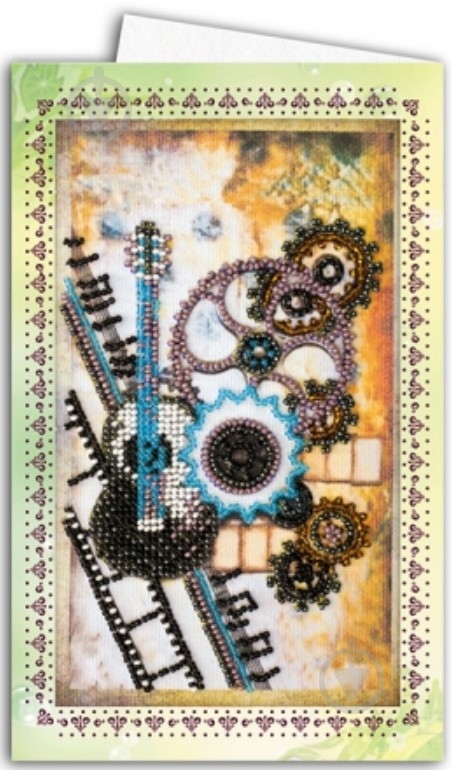 Набор для вышивания бисером Гитара 84x140 мм Абрис Арт - фото 1