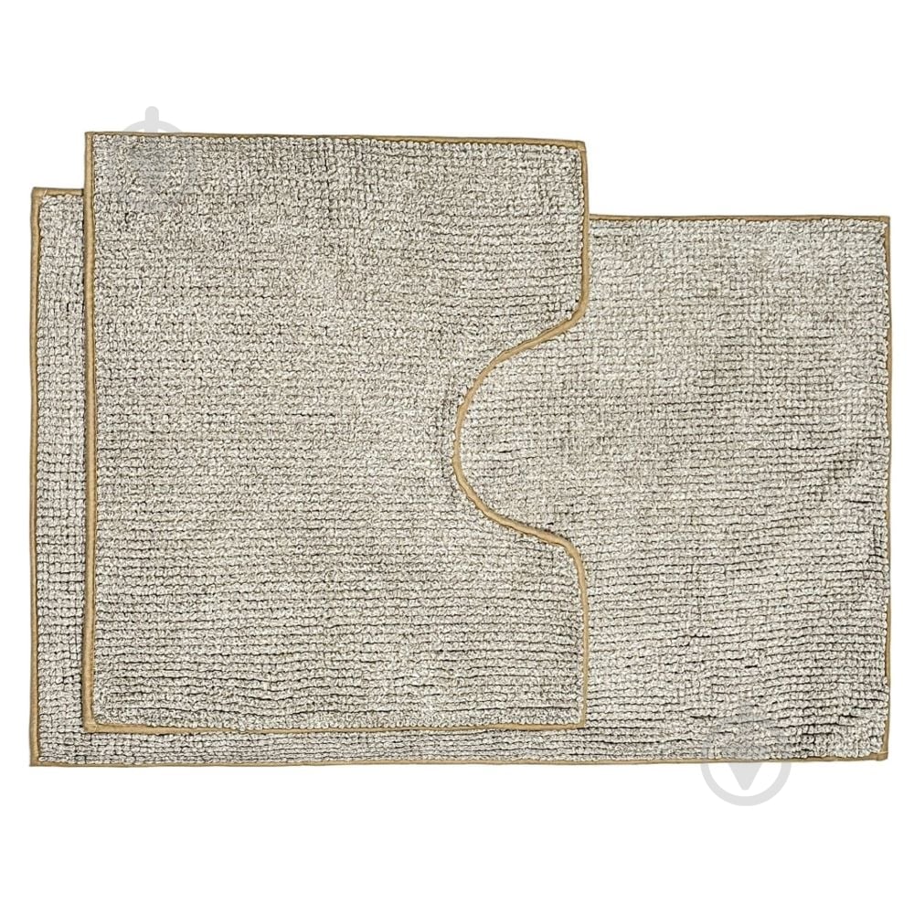 Набор ковриков Dariana Standard Plus 60x50+60x100 с вырезом бежевый - фото 1
