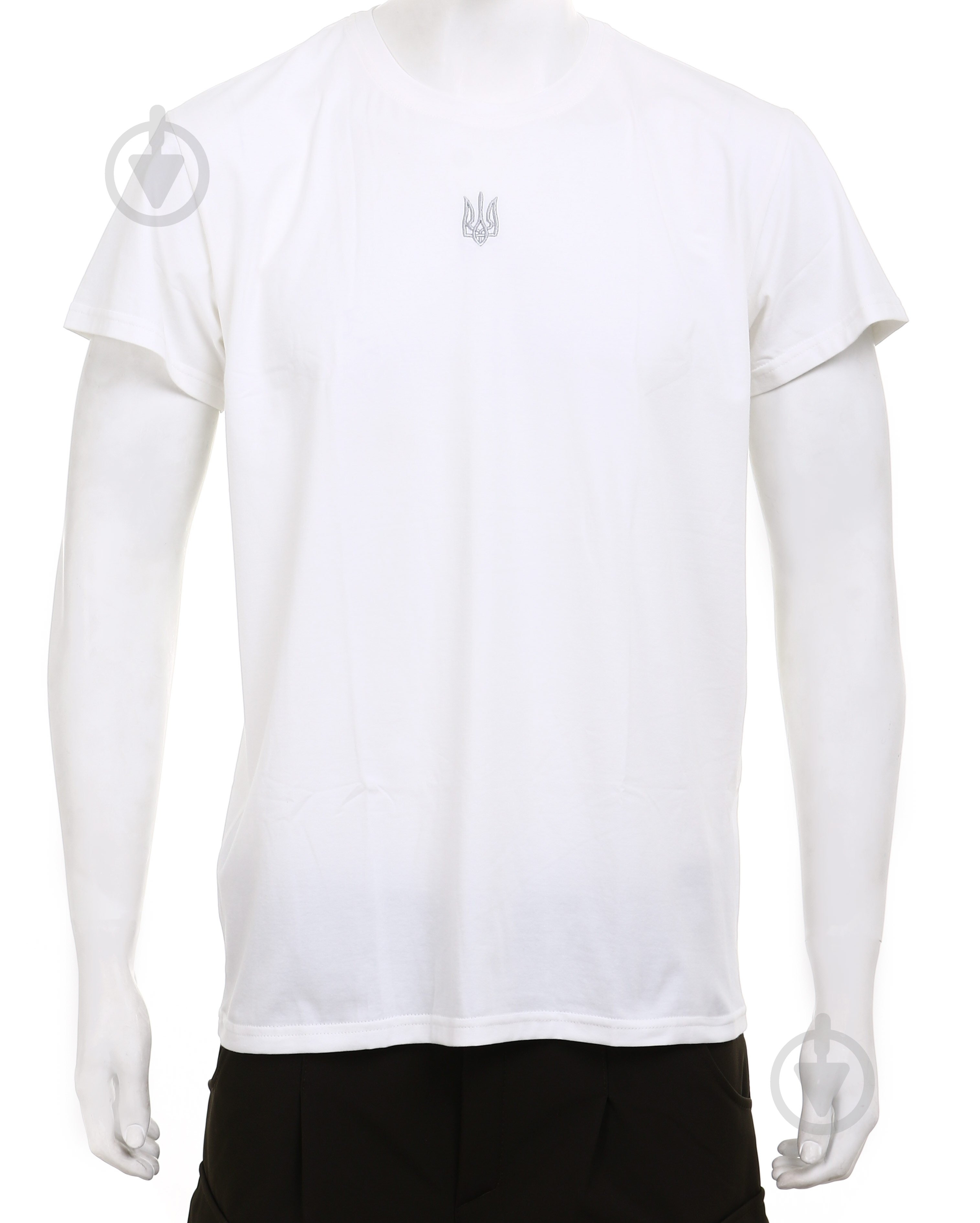 Футболка LOGOS-Tac з вишивкою срібний герб 04-09-00-0013 р.4XL молочний - фото 1