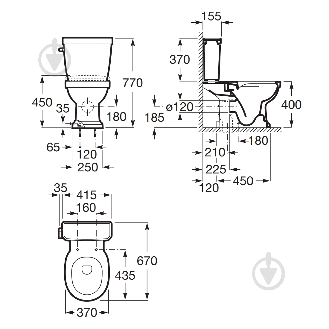 Чаша унитаза ROCA Carmen Rimless A3420A7000 - фото 2