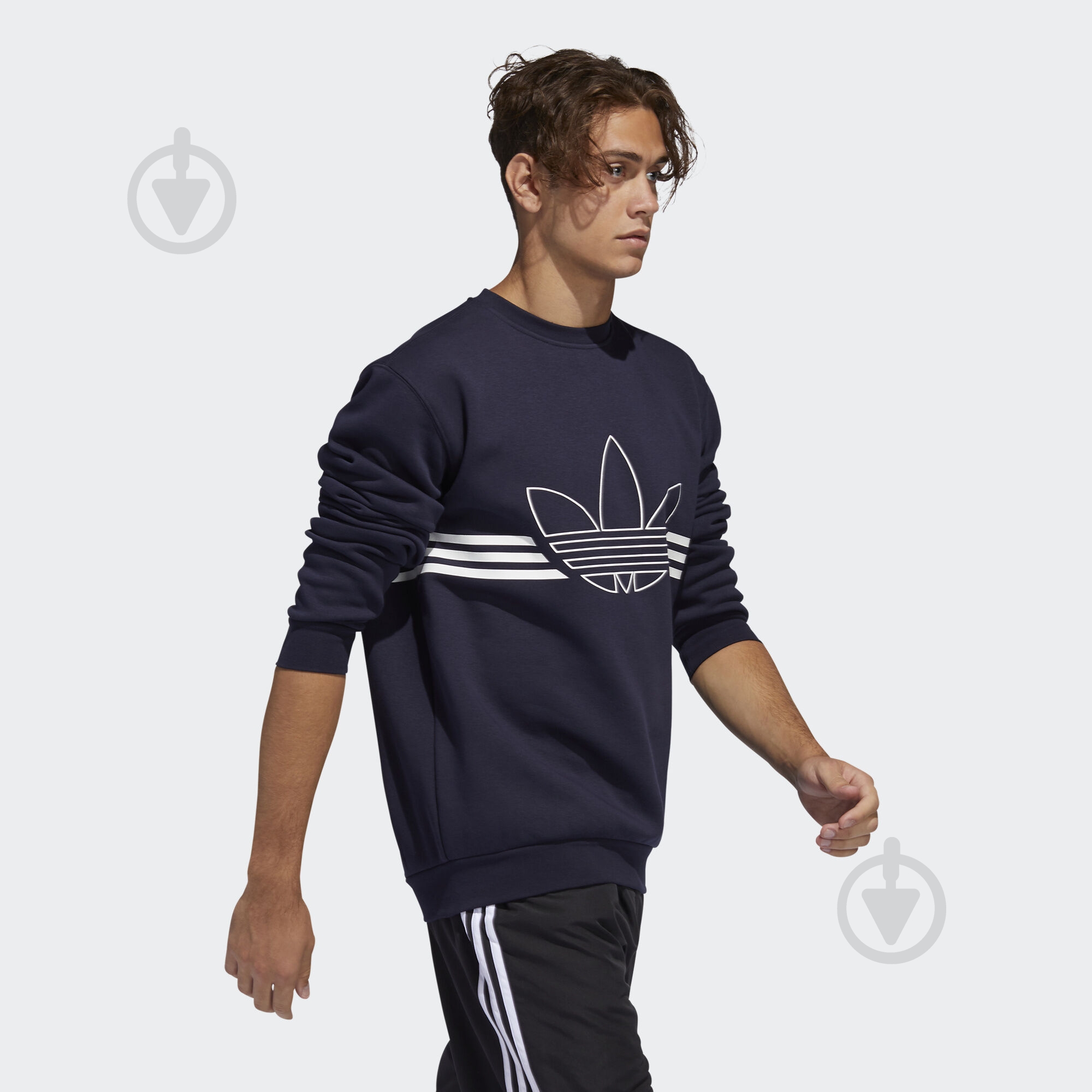 Джемпер Adidas OUTLINE CRW FLC EJ8778 р. XL темно-синій - фото 4 Джемпер Adidas OUTLINE CRW FLC EJ8778 р. XL темно-синій - фото 4