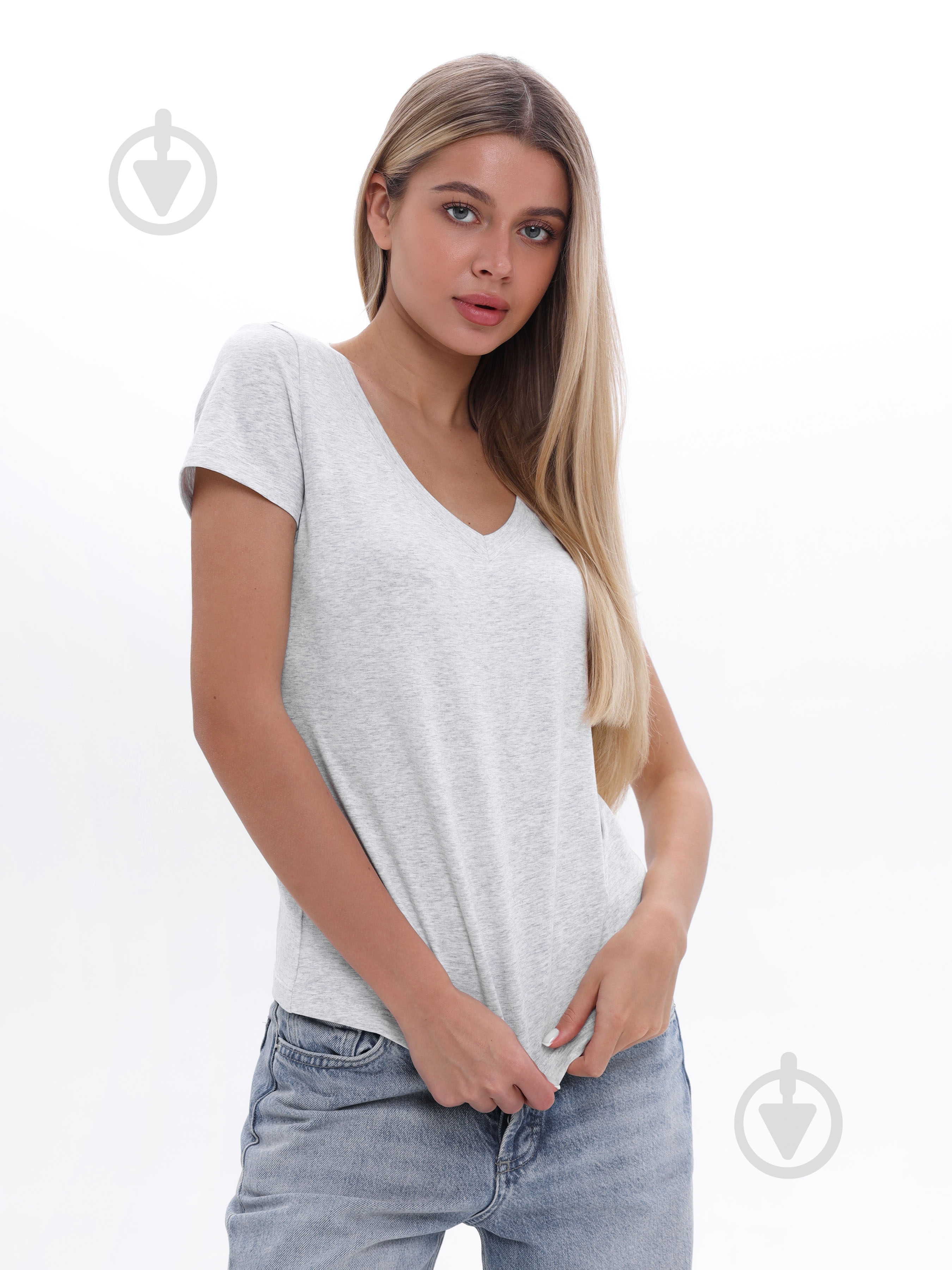 Футболка German Volf с V-вырезом р. XS серый меланж (25001) - фото 5