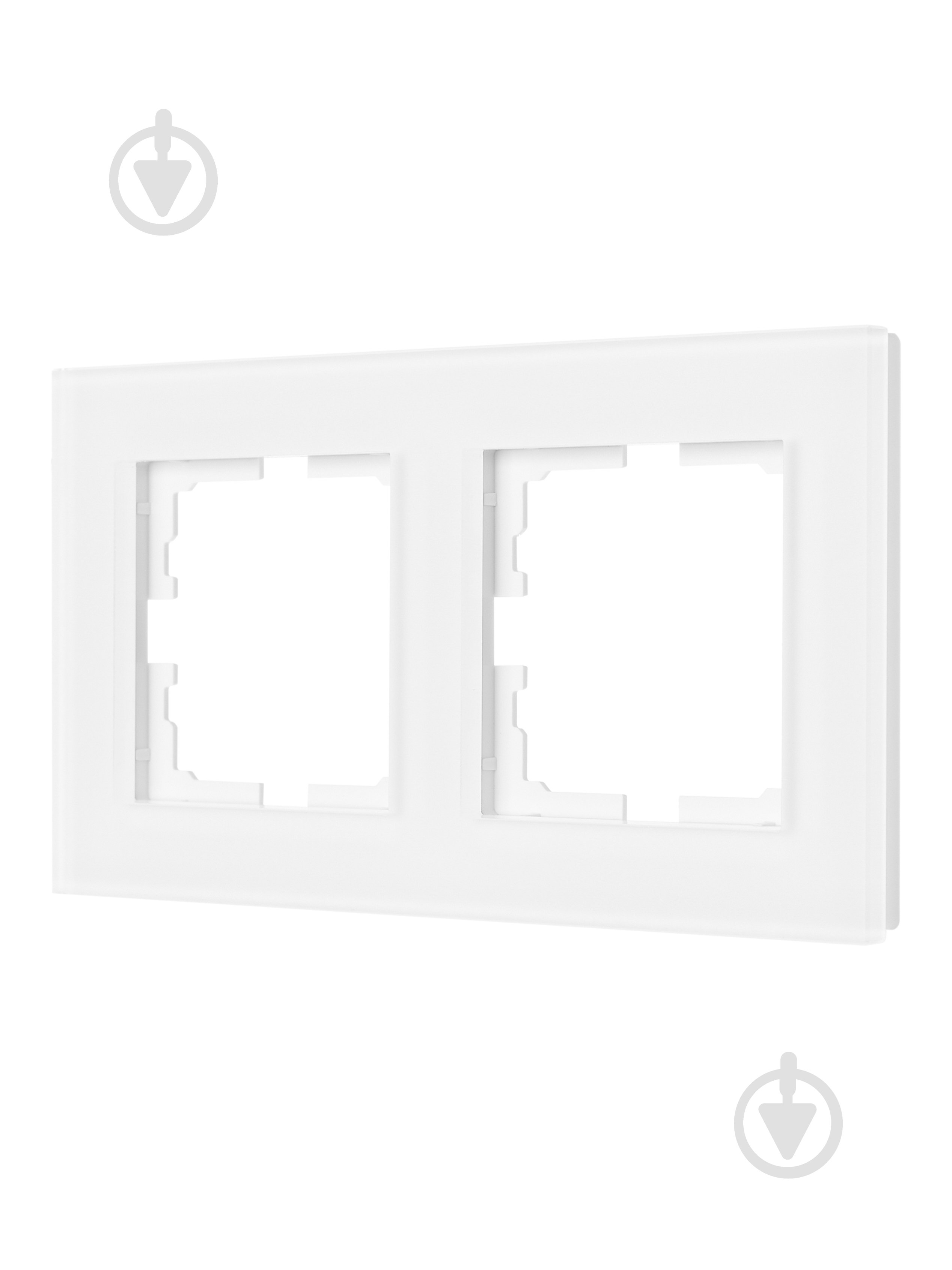 Рамка двухместная Lezard Vesna горизонтальная белый матовый 742-5380-147 - фото 2