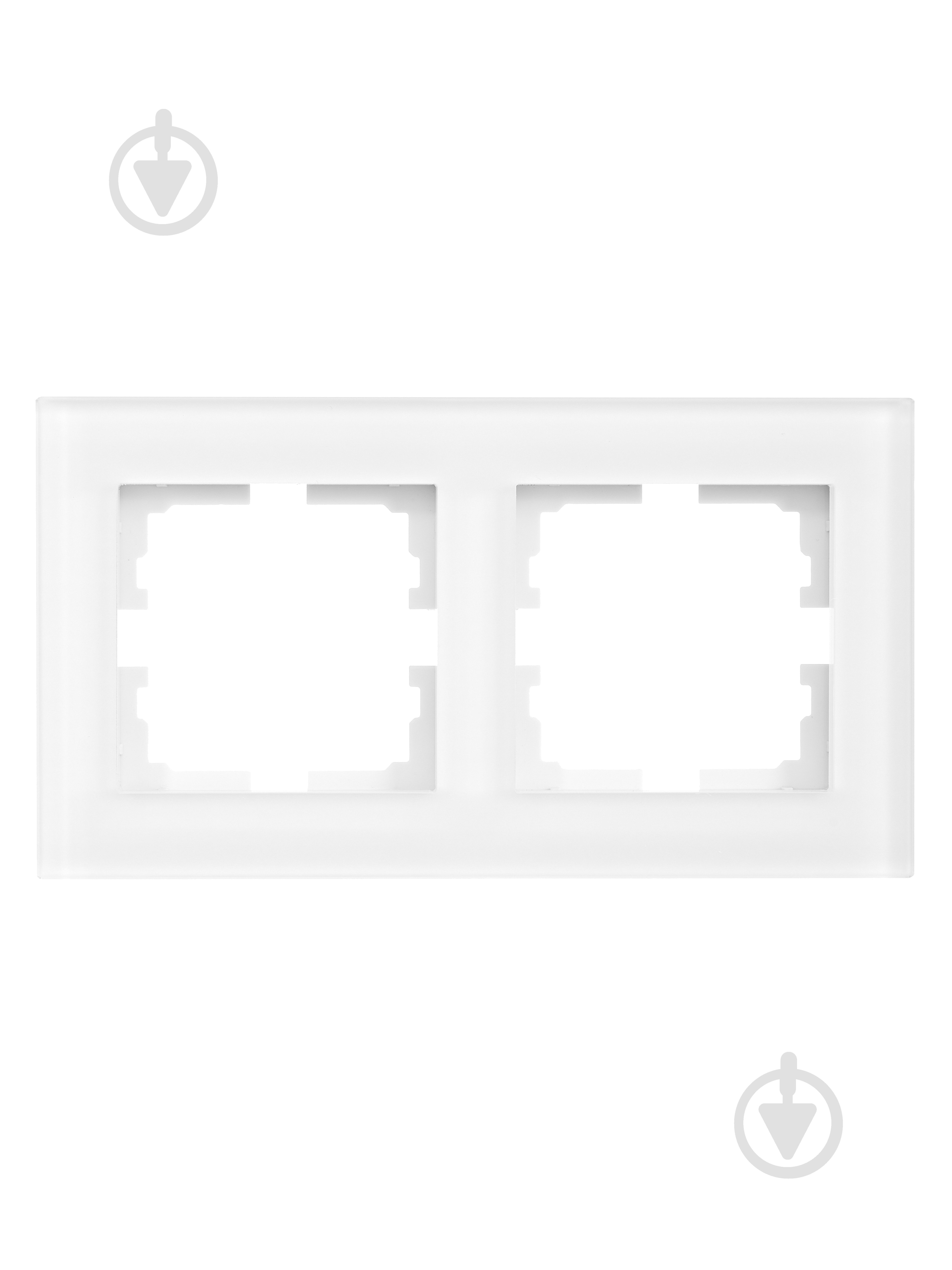 Рамка двухместная Lezard Vesna горизонтальная белый матовый 742-5380-147 - фото 1