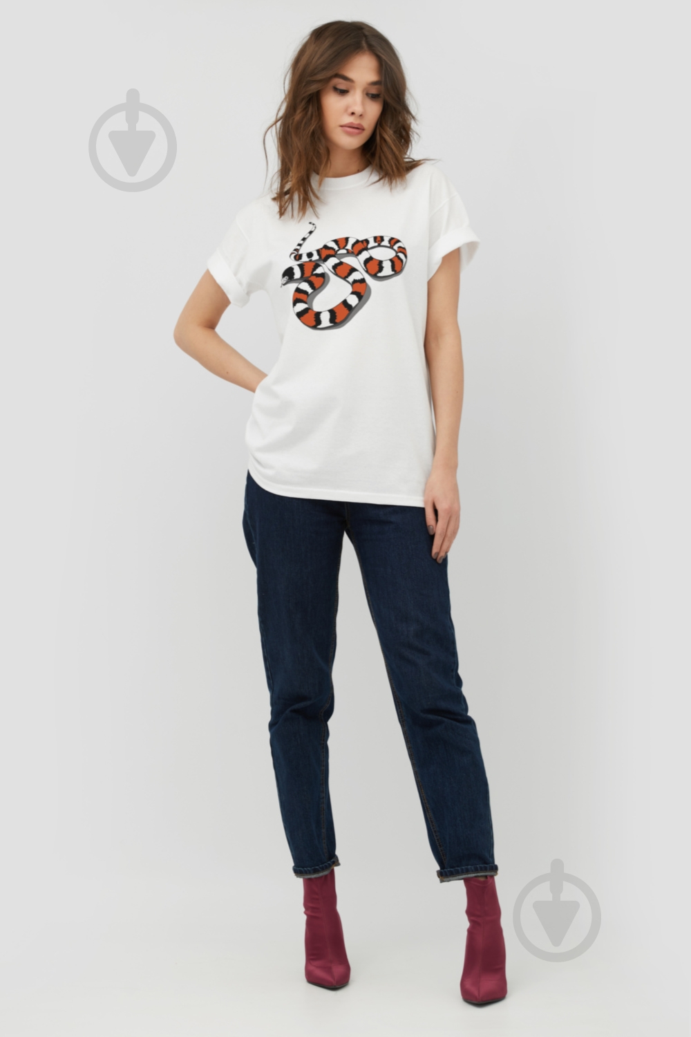 Футболка YAPPI Oversize 3702182 р.M білий - фото 2