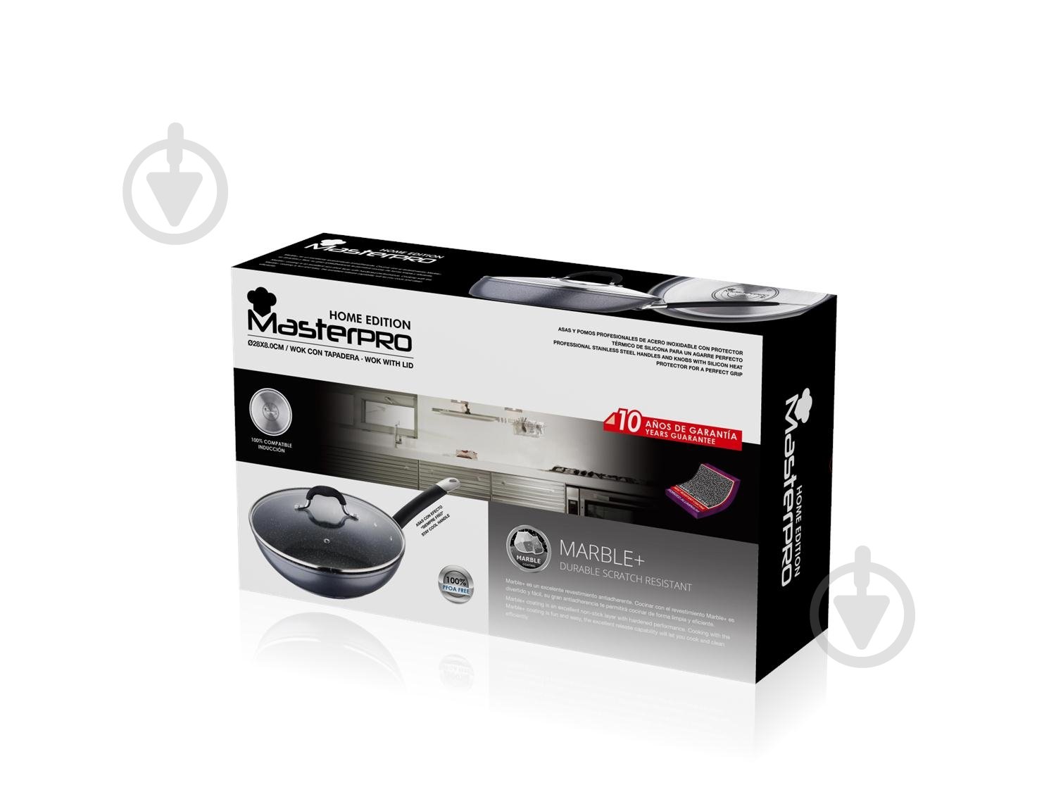 Сковорода wok MasterPro 28 см BGMP-3289-BK Masterpro Home Edition Black - фото 2