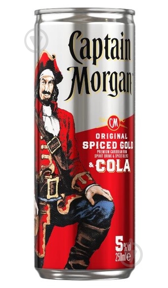 Слабоалкогольний напій Captain Morgan + Cola 5% 0,25 л - фото 1