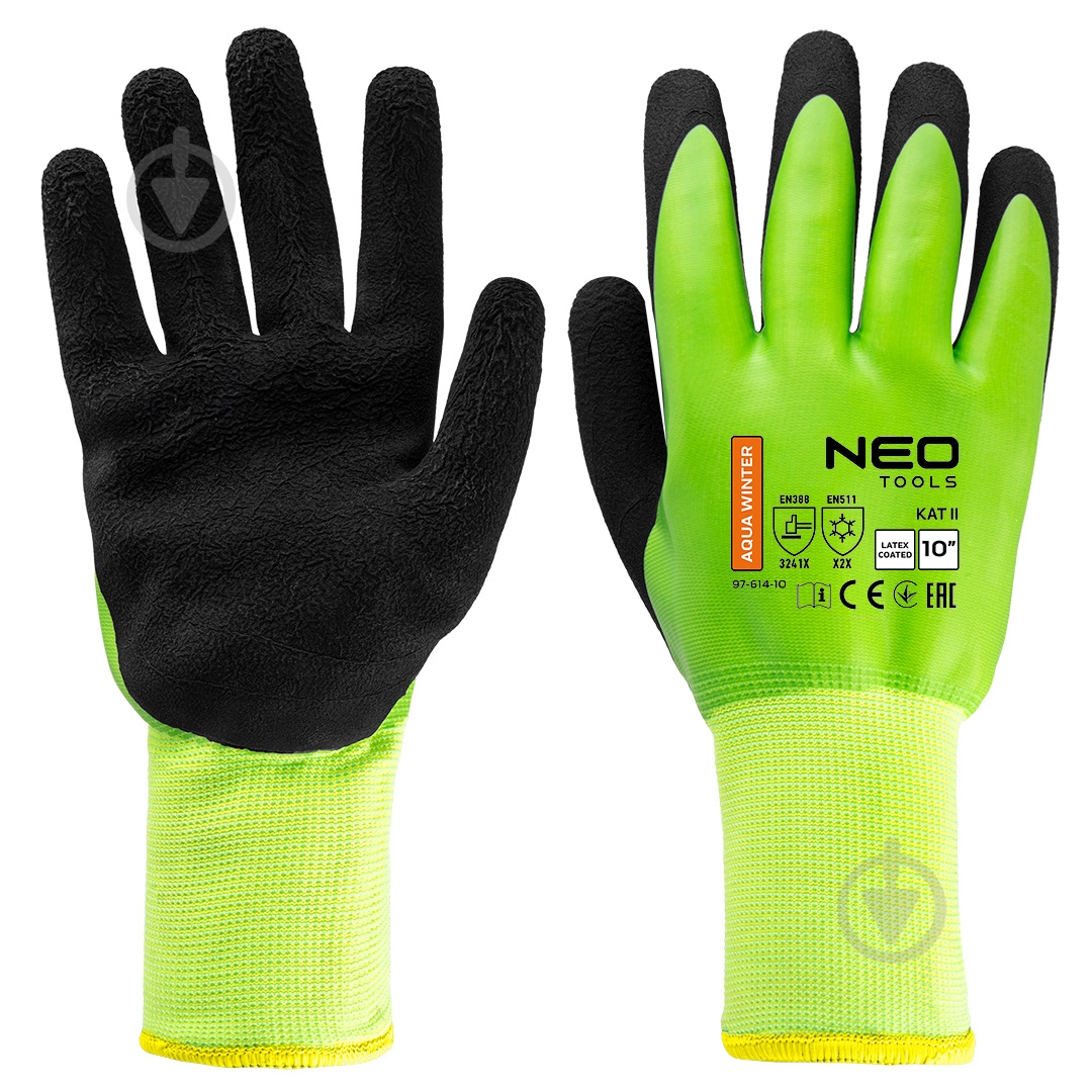 ᐉ Рукавички NEO tools з покриттям латекс XL (10) 97-614-10