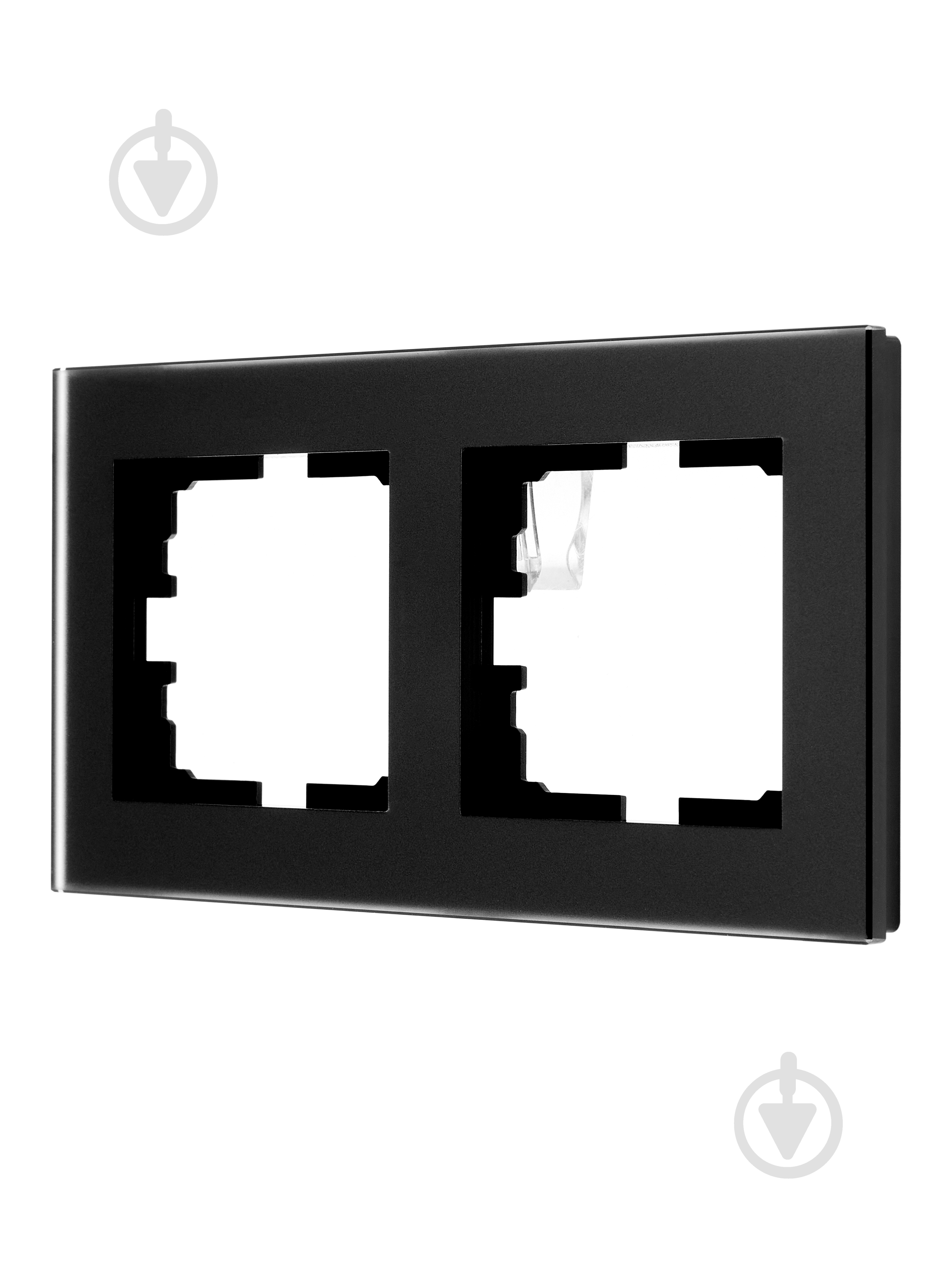 Рамка двомісна Lezard Vesna горизонтальна матовий чорний 742-5980-147 - фото 2 Рамка двомісна Lezard Vesna горизонтальна матовий чорний 742-5980-147 - фото 2