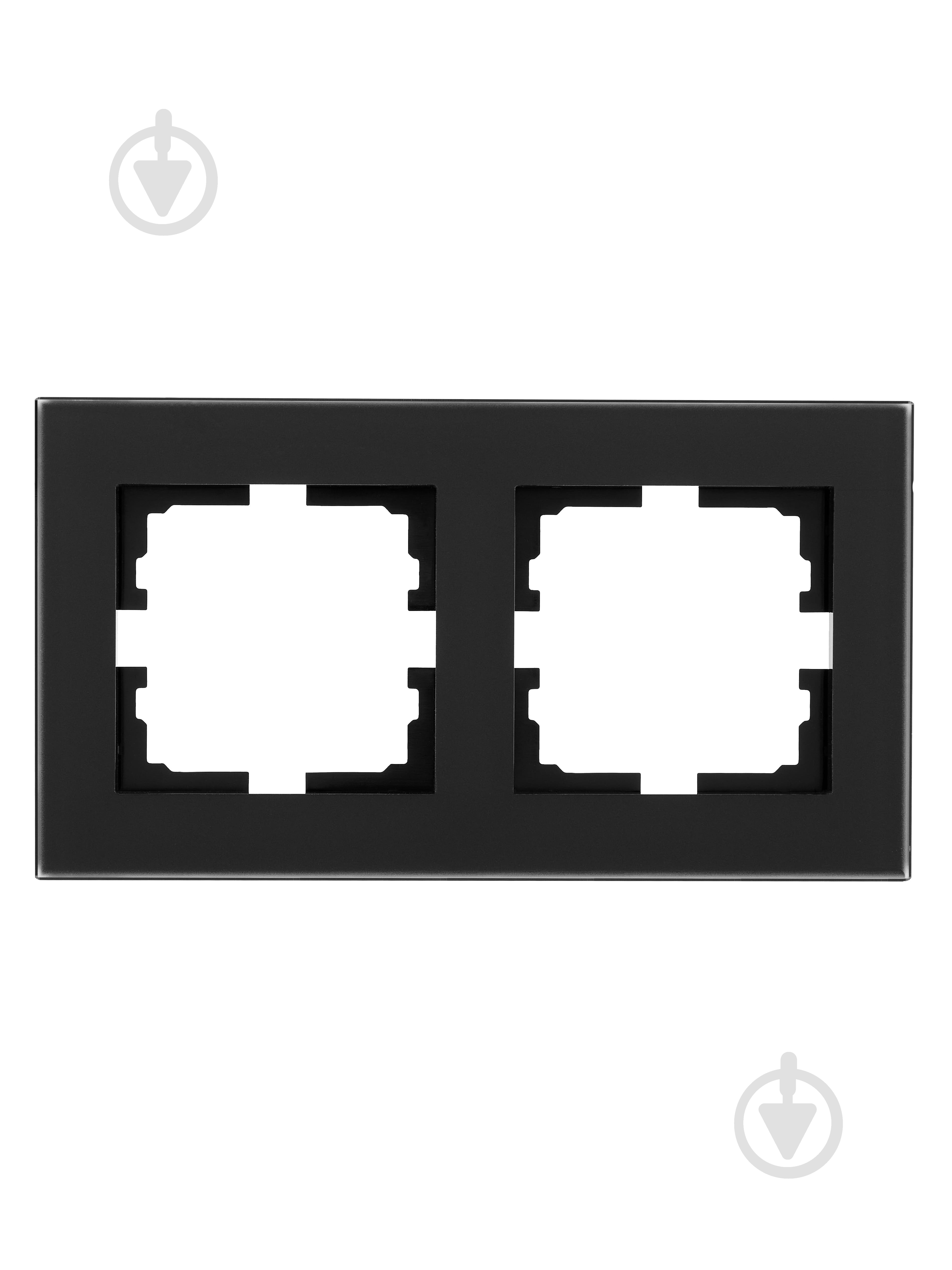 Рамка двомісна Lezard Vesna горизонтальна матовий чорний 742-5980-147 - фото 1 Рамка двомісна Lezard Vesna горизонтальна матовий чорний 742-5980-147 - фото 1