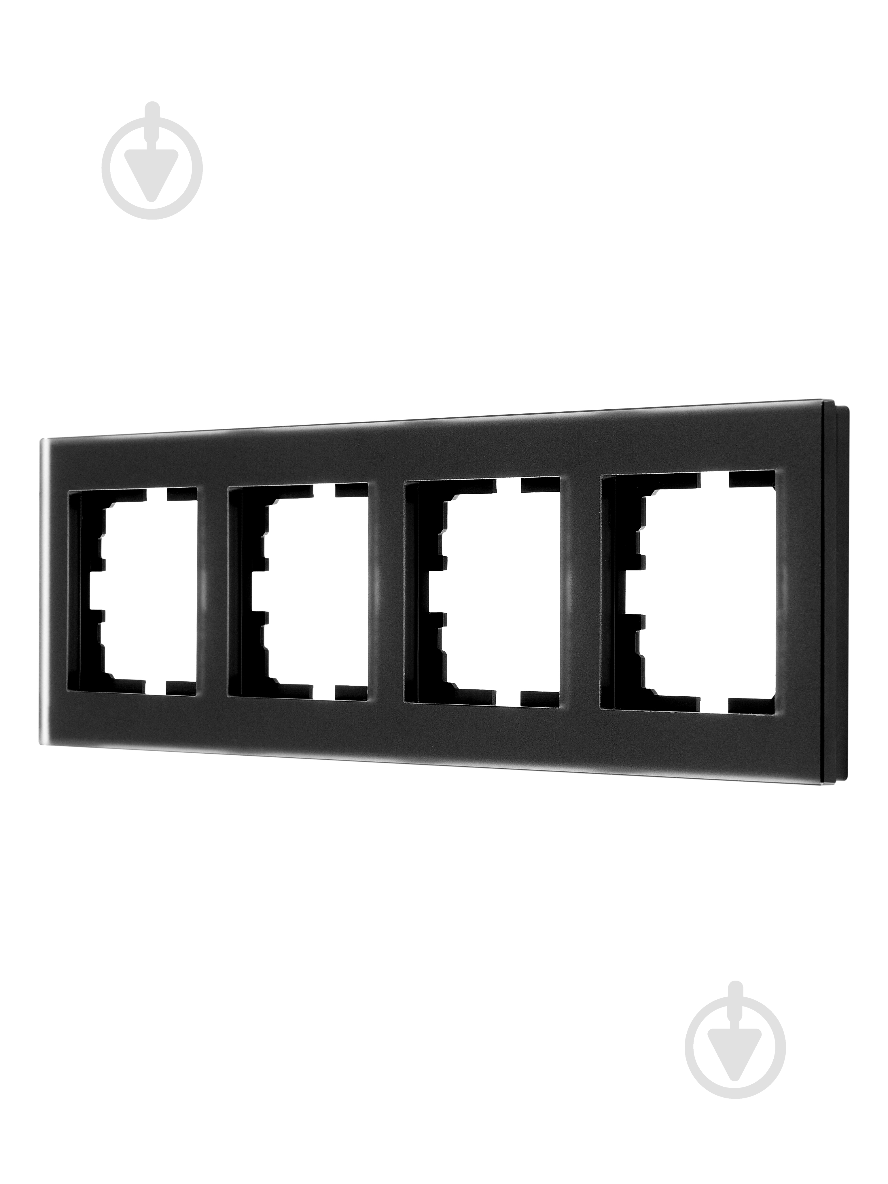 Рамка чотиримісна Lezard Vesna горизонтальна матовий чорний 742-5980-149 - фото 2 Рамка чотиримісна Lezard Vesna горизонтальна матовий чорний 742-5980-149 - фото 2