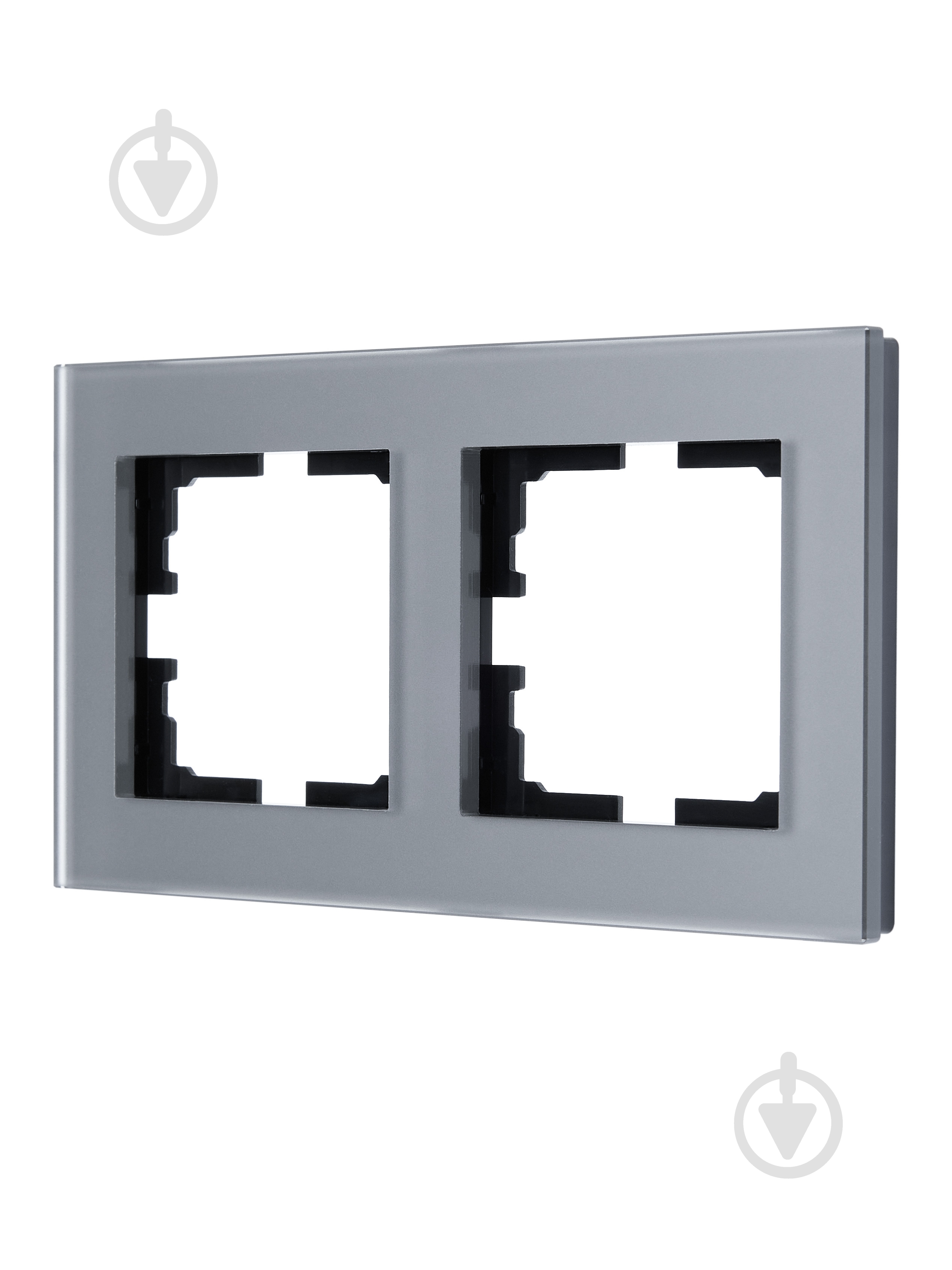 Рамка двухместная Lezard Vesna горизонтальная асфальт 742-M6980-147 - фото 2