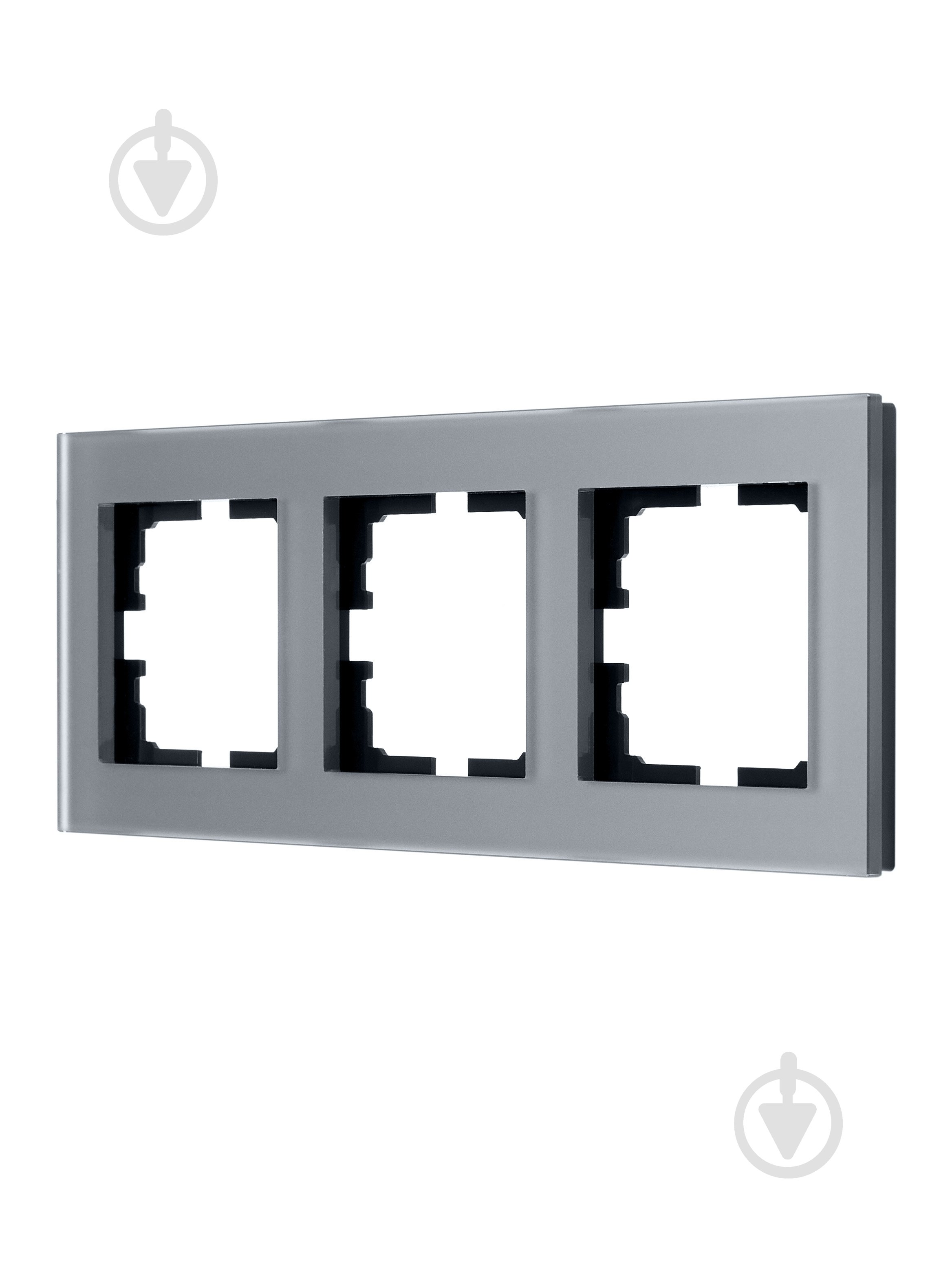 Рамка трехместная Lezard Vesna горизонтальная асфальт 742-M6980-148 - фото 2