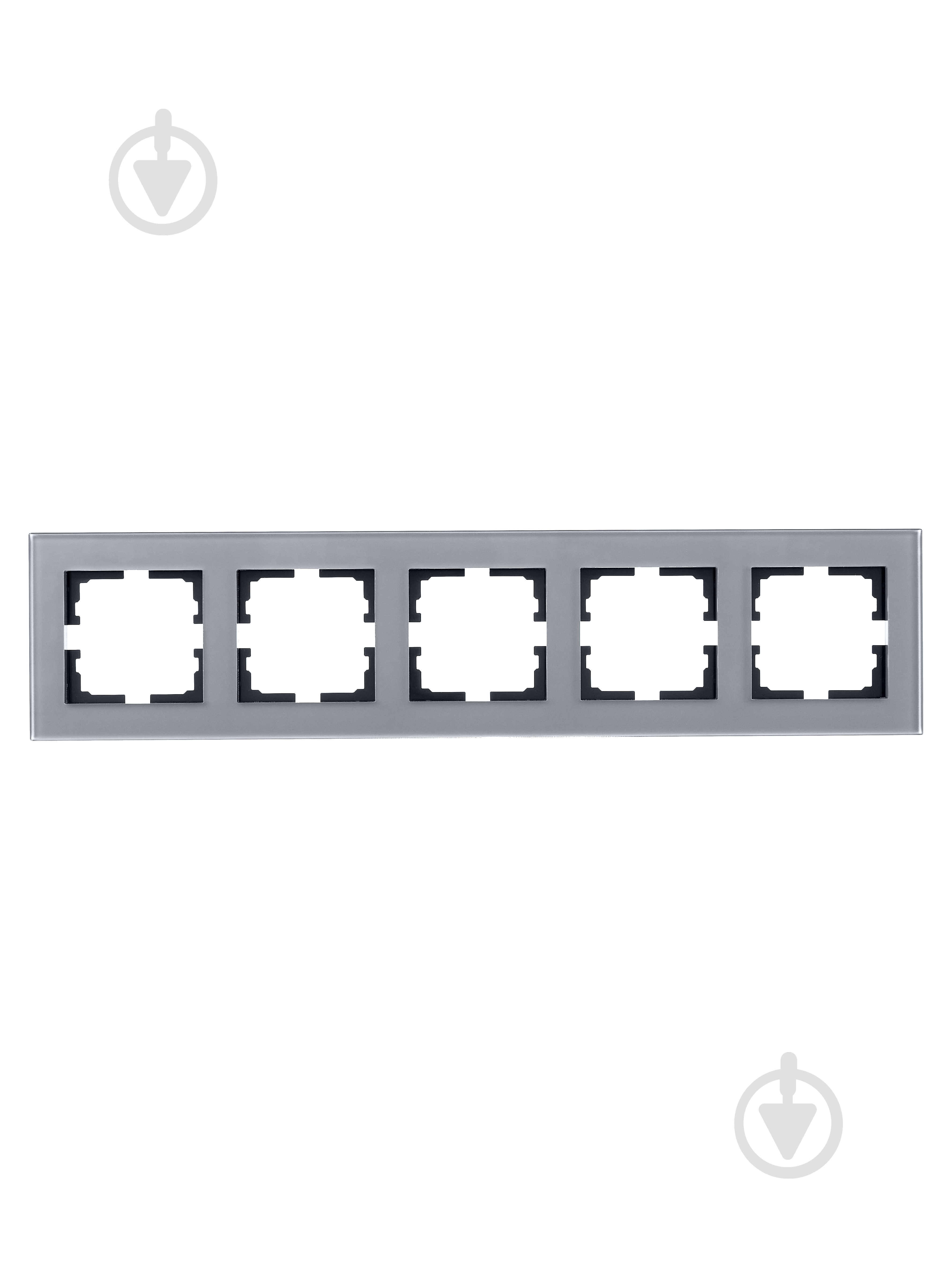 Рамка п'ятимісна Lezard Vesna горизонтальна асфальт 742-M6980-150 - фото 1