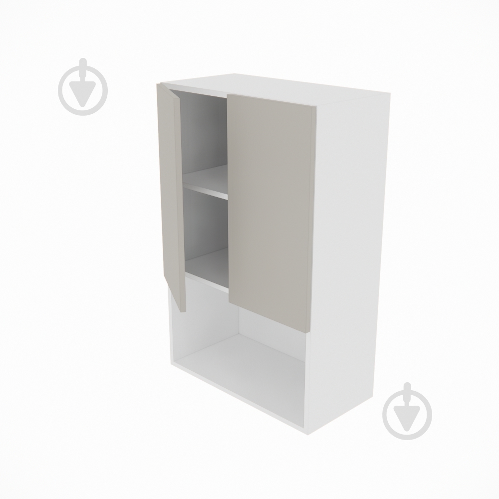 Шкаф верхний Софи (В 60 2Д п/микровол. (920)) кашемир/белый Світ Меблів - фото 2 Шкаф верхний Софи (В 60 2Д п/микровол. (920)) кашемир/белый Світ Меблів - фото 2