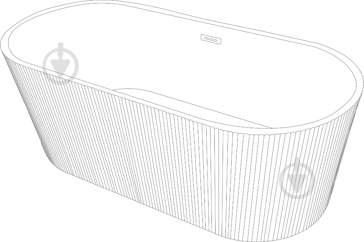 Ванна акрилова EGO WAVE окремостояча MS-03B чорний 170х75 см - фото 6