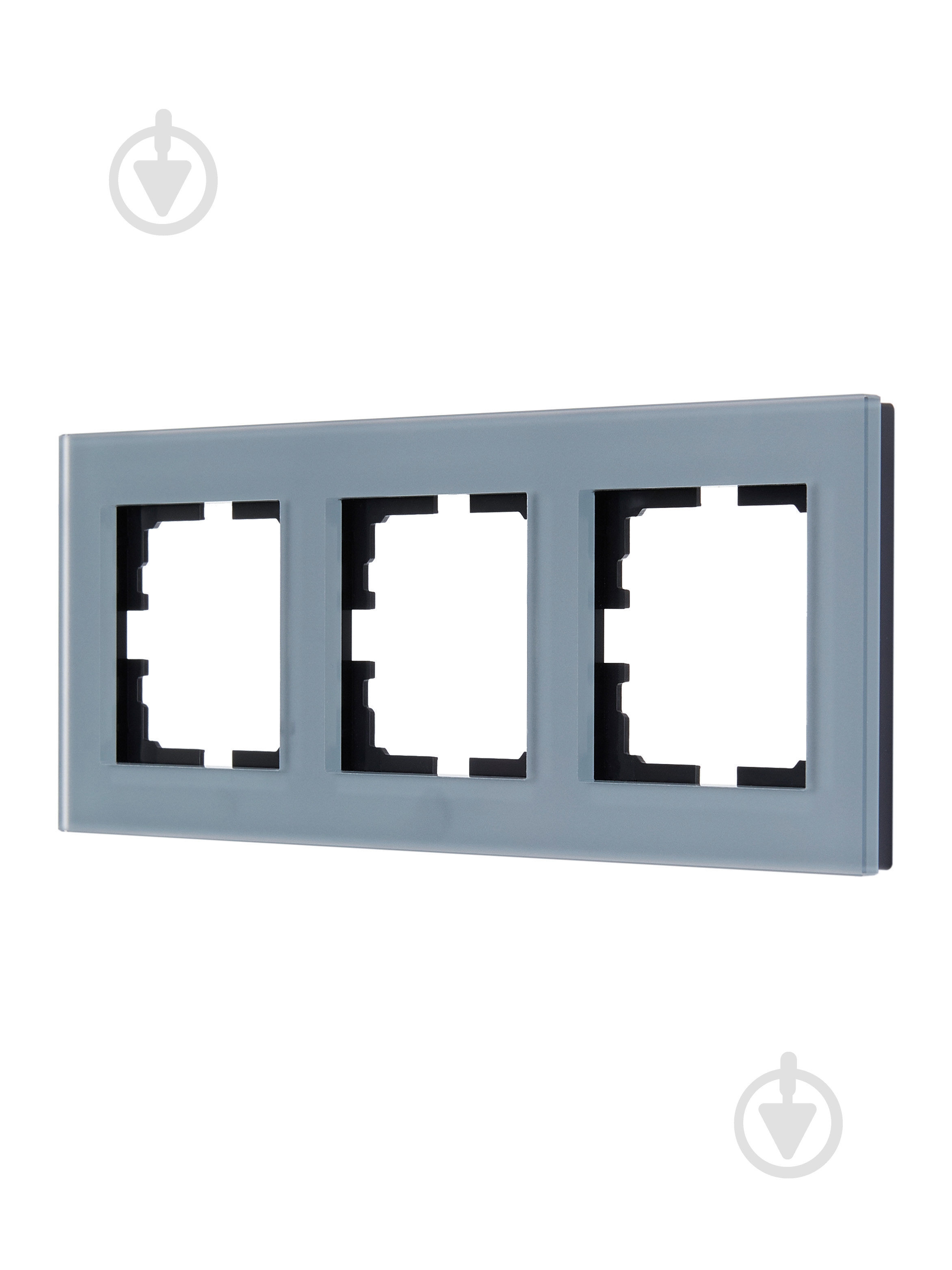 Рамка трехместная Lezard Vesna горизонтальная матовый серо-голубой 742-M7080-148 - фото 2